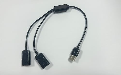 RIIEYOCA USB-Splitter-Y-Kabel, 2-in-1 USB 2.0-A-Stecker auf 2 USB-Buchsen, Datensynchronisations- und Ladekabel, mehrere USB-Anschlüsse, Strom-Verlängerungskabel für PC/Auto/Laptop/U-Disk, 0,3 m von RIIEYOCA