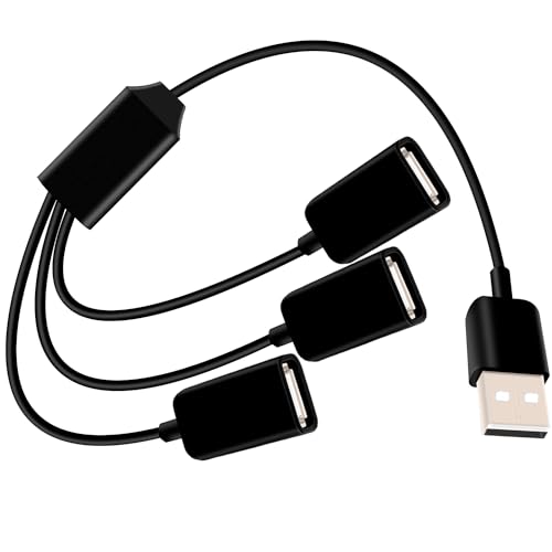 RIIEYOCA USB Splitter Y Kabel,3 in 1 USB 2.0 A Stecker auf 3 USB Buchsen Daten Sync Ladekabel,Multi USB Ports Power Extension Hub Kabel für PC/Auto/Laptop/U Disk,0.3M RIIEYOCA USB Splitter Y Kabel,3 in 1 USB 2.0 A Stecker auf 3 USB Buchsen Daten Sync Ladekabel,Multi USB Ports Power Extension Hub Kabel für PC/Auto/Laptop/U Disk,0.3M von RIIEYOCA
