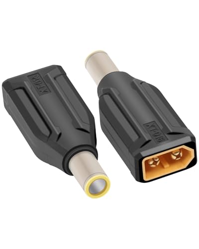 RIIEYOCA XT60 auf DC7909 Adapter, XT60 Stecker auf Stecker DC7909 kein Kabel Adapter für RC Auto, FPV Drohne, LiPo Akku, Laptop Netzteile, etc (2PCS) von RIIEYOCA