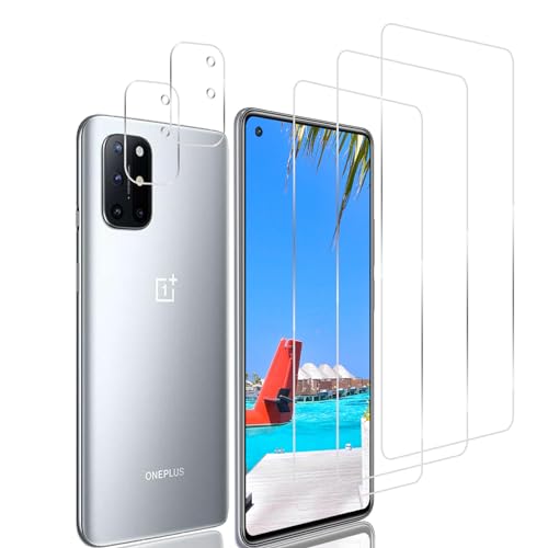 Schutzfolie Kompatibel mit OnePlus 8T, 9H Härte Panzerglasfolie, Ultra-HD, Berührungsempfindlich, Anti-Kratzer Displayschutzfolie, HD Fingerabdruck Kostenlos, 3 + 2 Stück von RIIMUHIR