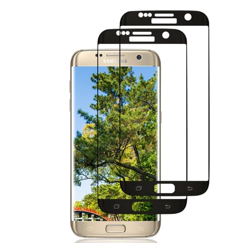 Schutzfolie Kompatibel mit Samsung Galaxy S7 Edge, 9H Härte Panzerglasfolie, Ultra-HD, Berührungsempfindlich, Anti-Kratzer Displayschutzfolie, HD Fingerabdruck Kostenlos, 2 Stück von RIIMUHIR