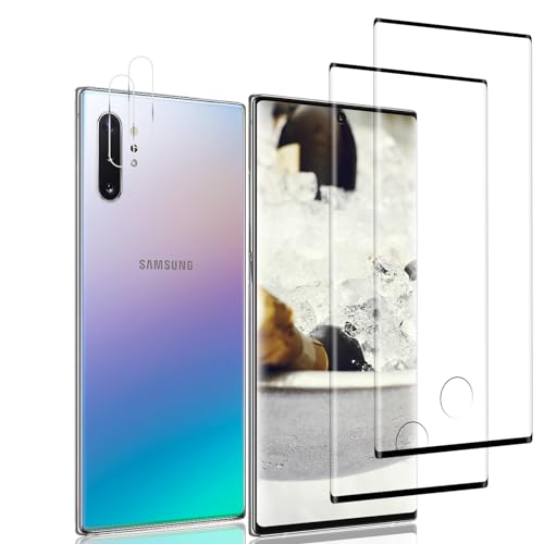 Schutzfolie Panzerfolie für Samsung Galaxy Note 10, [Kante an Kante][Blasenfrei][Anti-Kratzer Schutzfolien] Ultra-HD Displayschutzfolie, 2 Stück Schutzfolie und 2 Stück Kameraschutz von RIIMUHIR