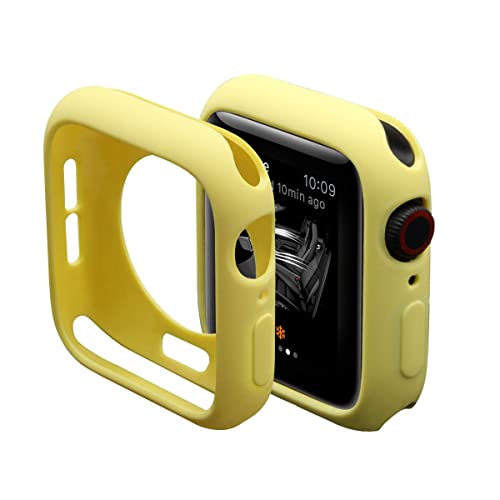 Speziell für Apple Watch 3/2/1 40 mm mit elegantem und coolem Design, Screen Power Case, [Touch Sensitive] [Full Coverage] iWatch 38 mm Bumper Cover – Gelb von RIISCA