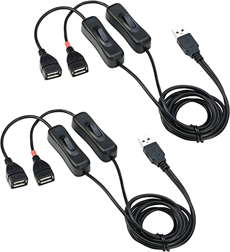 RIITOP USB-Switch-Kabel Splitter 1 auf 2 mit EIN/AUS-Taste 1M, USB-Verlängerungskabel Stecker auf Buchse, Eine unterstützt Data Sync und Power, Eine andere nur unterstützende Macht RIITOP USB-Switch-Kabel Splitter 1 auf 2 mit EIN/AUS-Taste 1M, USB-Verlängerungskabel Stecker auf Buchse, Eine unterstützt Data Sync und Power, Eine andere nur unterstützende Macht von RIITOP