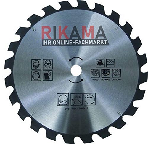 Kreissägeblatt für Holz | Ø 230 x 30 mm | 40 Zähne | für Handkreissäge | HM – Hartmetall | zum sägen in Holz von RIKAMA