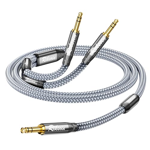 Audio Splitter Kopfhörer Adapter Y Adapter 3,5 mm auf Doppel 3,5 mm Klinkenstecker Headset 4-Pin Mikrofon Adapter Audio Splitter Kabel Kompatibel mit Kopfhörer, PC,PS4,Gaming Headset,Laptop etc.-1.2m Audio Splitter Kopfhörer Adapter Y Adapter 3,5 mm auf Doppel 3,5 mm Klinkenstecker Headset 4-Pin Mikrofon Adapter Audio Splitter Kabel Kompatibel mit Kopfhörer, PC,PS4,Gaming Headset,Laptop etc.-1.2m von RIKSOIN