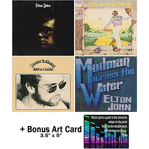 Elton John: Classic Studio Albums Collection - 4 CDs (Elton John / Madman Across the Water / Honky Chateau / Goodbye Yellow Brick Road) + Bonus Art Card von RINIUL