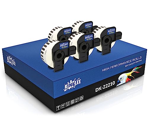 RINKLEE DK-22210 Endlos-Etiketten kompatibel für Brother P-Touch QL-500 QL-550 QL-560 QL-570 QL-700 QL-710W QL-720NW QL-800 QL-810W QL-820NWB QL-1060N QL-1100 QL-1110NWB | 29 mm x 30.48 m | 5 Rollen RINKLEE DK-22210 Endlos-Etiketten kompatibel für Brother P-Touch QL-500 QL-550 QL-560 QL-570 QL-700 QL-710W QL-720NW QL-800 QL-810W QL-820NWB QL-1060N QL-1100 QL-1110NWB | 29 mm x 30.48 m | 5 Rollen von RINKLEE