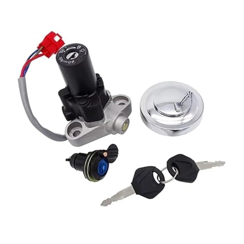 Zündlichtschalter Für XVS1100 Für V Star Für Midnight Für Custom 2005-2009 Motorrad-Zündschlossschloss Tankdeckelschloss von RINKTEEA
