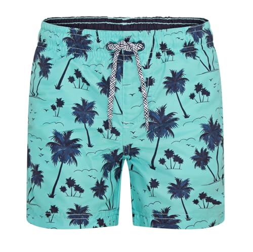 RIPT Jungen Essentials Quick Dry UV 50 Sonnenschutz Badeshorts Badehose, Grüner Palmenbaum Druck, 3-4 Jahre von RIPT