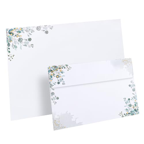 40 Stück Briefpapier mit Umschlag Gedrucktes Blattmuster Briefumschläge C6 für Einladung zum Heiligen Abendmahl、Brautpaar Grußkarten、Bankett Einladungen Danksagung 40 Stück Briefpapier mit Umschlag Gedrucktes Blattmuster Briefumschläge C6 für Einladung zum Heiligen Abendmahl、Brautpaar Grußkarten、Bankett Einladungen Danksagung von RISF