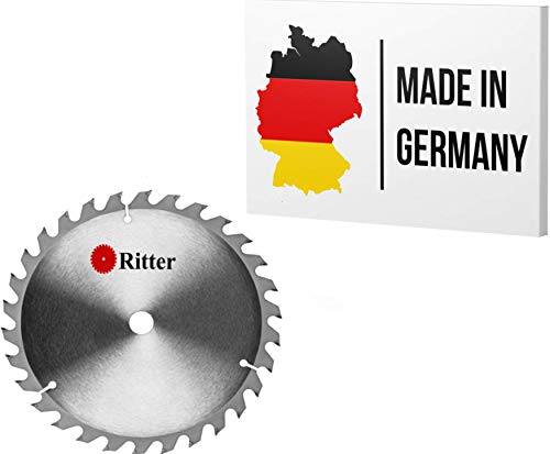 Ritter ® Sägeblatt 105X20 | Kreissägeblatt 105 X 20 Holz | Geeignet für Winkelschleifer, Handkreissäge und Kappsäge von Bosch, Makita, Metabo usw. | Handkreissägeblatt | Kreissägeblätter Hartmetall von RITTER