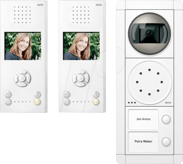 RITTO RGE1892470 - Video-Türsprechanlagen Set PORTIER, 2 Familienhaus von RITTO