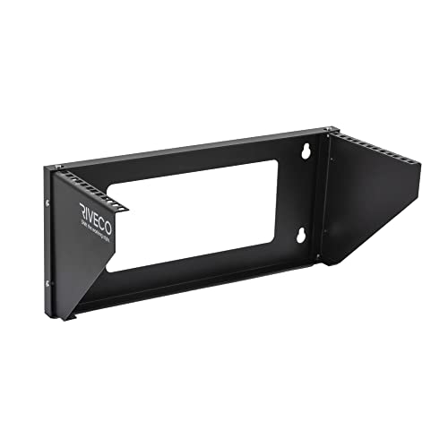RIVECO 4U Wall Mount Rack for Network| Reinforced Heavy Load 66-99 LBS Small Server Racks Vertical & Horizontal Mounting Under-Desk Ceiling for 19 inches IT & Studio Equipment. von RIVECO