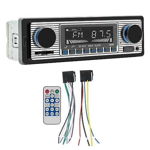 RIVNN 4-Kanal-60-W-Bluetooth-Autoradio, Wie Abgebildet, Kunststoff-Plug-In-U-Disk-Autoradio mit Verdrahtungsschutzfunktion für das Auto von RIVNN