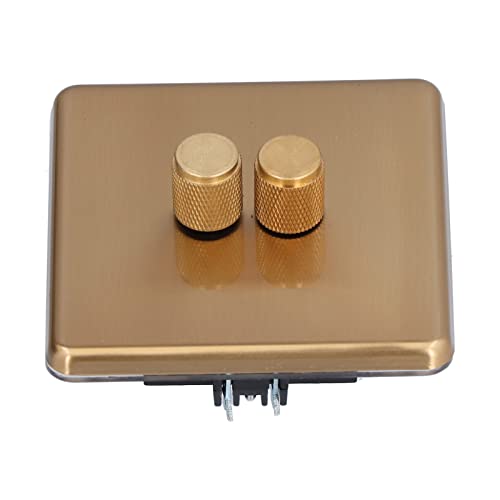 LED Dimmer Switch Eleganter Kratzerdestellter Dimmerschalter für Home -Verwendung AC220V (Monodimentales Licht) (Doppelt dimmen) von RIZGHWOY