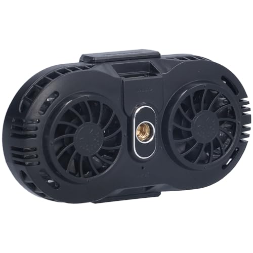 Mobilfunkkühler -Lüfter Effizienter Dual -Semi Leiter Chip Schnellkühlung für Spielspieler und Blogger Leichte Absaluminium Legierung (1 Pack) (BLACK) von RIZGHWOY