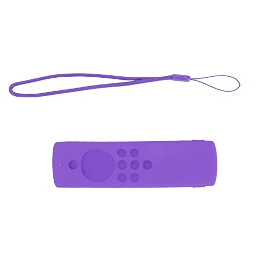 Weiche Silikonfernbedienung für Fire TV Stick Lite mit Waschbarem Material, Hautfreundlicher Fernschutzgehäuse, Geeignet für und Haustiere (Lila Set) von RIZGHWOY