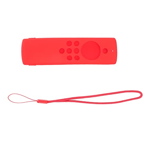 Weiche Silikonfernbedienung für Fire TV Stick Lite mit Waschbarem Material, Hautfreundlicher Fernschutzgehäuse, Geeignet für und Haustiere (Rotes Set) von RIZGHWOY