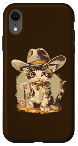 Cowboy Kitten Cute Country Western Girly Graphic Hülle für iPhone XR Cowboy Kitten Cute Country Western Girly Graphic Hülle für iPhone XR von RJ Threads
