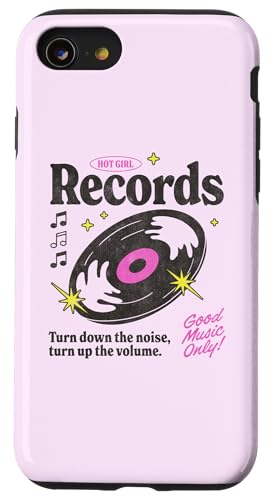 Hot Girl Records Vinyl Music Store Graphic Hülle für iPhone SE (2020) / 7 / 8 von RJ Threads