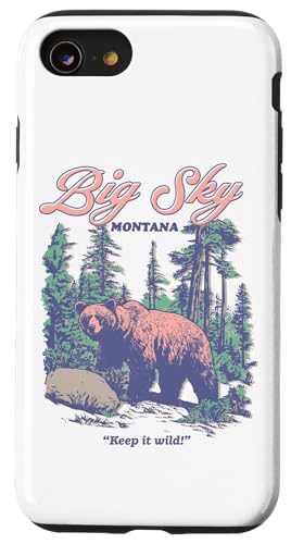 Ripple Junction Big Sky Montana Bear Souvenir Graphic Hülle für iPhone SE (2020) / 7 / 8 von RJ Threads