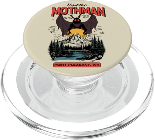 Ripple Junction Visit the Mothman Funny Retro Graphic PopSockets PopGrip für MagSafe Ripple Junction Visit the Mothman Funny Retro Graphic PopSockets PopGrip für MagSafe von RJ Threads