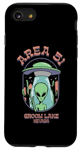 Visit Area 51 Alien Funny Retro Graphic Hülle für iPhone SE (2020) / 7 / 8 von RJ Threads