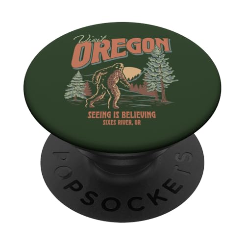 Visit Oregon See Bigfoot Funny Retro Graphic PopSockets Klebender PopGrip Visit Oregon See Bigfoot Funny Retro Graphic PopSockets Klebender PopGrip von RJ Threads