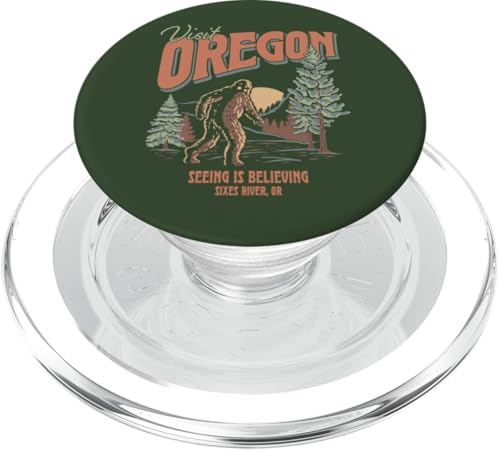 Visit Oregon See Bigfoot Funny Retro Graphic PopSockets PopGrip für MagSafe Visit Oregon See Bigfoot Funny Retro Graphic PopSockets PopGrip für MagSafe von RJ Threads