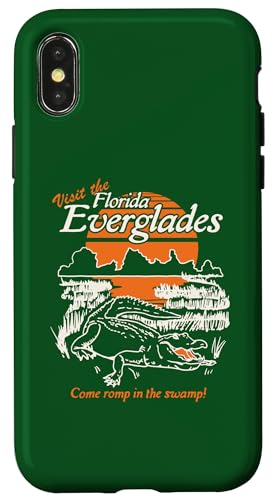 Visit the Florida Everglades Alligator Funny Hülle für iPhone X/XS von RJ Threads