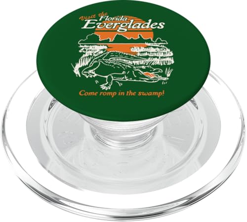 Visit the Florida Everglades Alligator Funny PopSockets PopGrip für MagSafe von RJ Threads