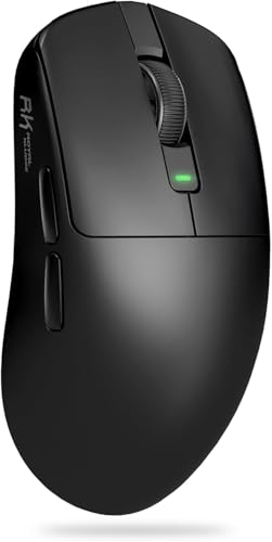 RK ROYAL KLUDGE M3 Wireless Gaming Mouse mit PAW3950 30K DPI Sensor, 47g Lightweight Maus Gaming, 8K Polling, Kabelgebunden/2.4G/BT Wireless Mouse, 650mAh, 5 programmierbare Tasten, Schwarz von RK ROYAL KLUDGE