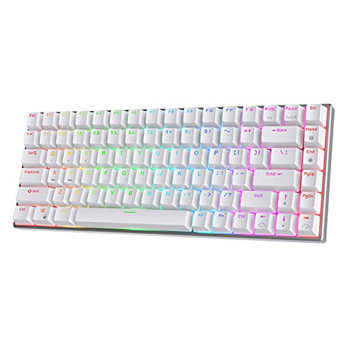 RK ROYAL KLUDGE RK84 Pro 75% RGB Triple Mode BT5.0/2.4G/Wired Hot-Swap-fähige mechanische Tastatur, 84 Tasten kabellose Bluetooth-Gaming-Tastatur mit Aluminiumrahmen, Clicky Blaue Switch von RK ROYAL KLUDGE