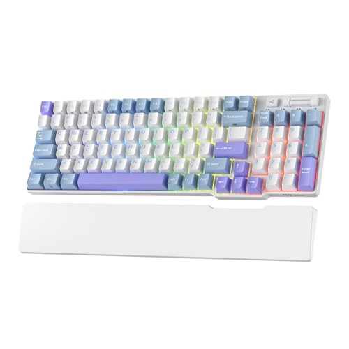 RK ROYAL KLUDGE RK96 RGB Limited Ed, 90% 96 Tasten Kabellose Tri-Modus BT5.0/2.4G/USB-C Hot-Swap-fähige Mechanische Tastatur mit Handballenauflage, Software-Unterstützung, Taktile Hellgrüne Schalter von RK ROYAL KLUDGE