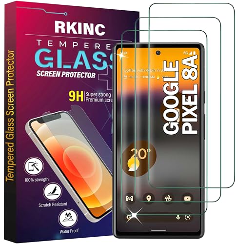 RKINC 3 Stück, Panzerglas Schutz Glas für Google Pixel 8A, Panzer HD Displayschutzfolie, 0,33 mm kratzfest, blasenfrei, splitterfrei, lebenslangeGarantie RKINC 3 Stück, Panzerglas Schutz Glas für Google Pixel 8A, Panzer HD Displayschutzfolie, 0,33 mm kratzfest, blasenfrei, splitterfrei, lebenslangeGarantie von RKINC