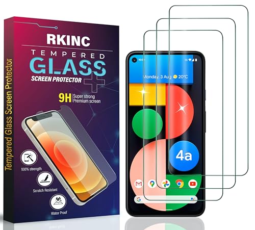 RKINC 3 Stück, Panzerglas Schutz Glas für Google pixel 4a 4G, Panzer HD Displayschutzfolie, 0,33 mm kratzfest, splitterfrei, blasenfrei, lebenslangeGarantie von RKINC