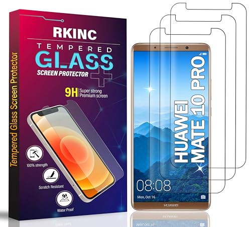 RKINC 3 Stück, Panzerglas Schutz Glas für Huawei Mate 10 PRO, Panzer HD Displayschutzfolie, 0,33 mm kratzfest, splitterfrei, blasenfrei, lebenslangeGarantie von RKINC