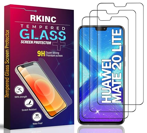 RKINC 3 Stück, Panzerglas Schutz Glas für Huawei Mate 20 Lite, Honor Play, Panzer HD Displayschutzfolie, 0,33 mm kratzfest, splitterfrei, blasenfrei, lebenslangeGarantie von RKINC