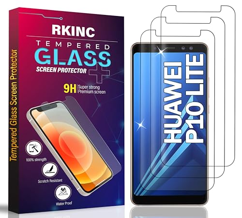RKINC 3 Stück, Panzerglas Schutz Glas für Huawei P10 Lite, Panzer HD Displayschutzfolie, 0,33 mm kratzfest, splitterfrei, blasenfrei, lebenslangeGarantie von RKINC