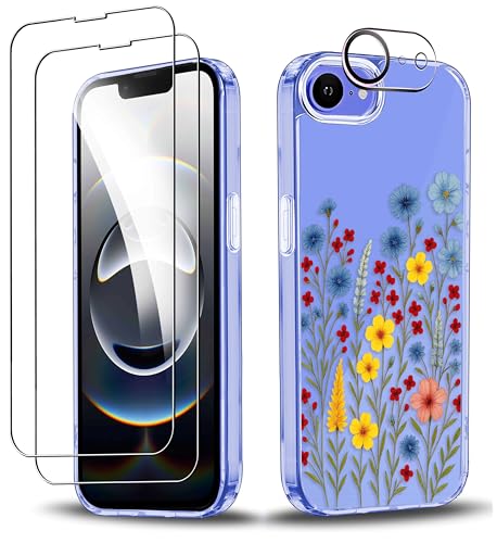 RKINC Hülle für iPhone 16e, Nie Vergilbung Handyhülle Militärnorm Stoßfest Anti-Kratzt Blumenmuster, 1 Schutzhülle+2 Panzerglas+Kameraschutz für Frauen und Mädchen, Design02 RKINC Hülle für iPhone 16e, Nie Vergilbung Handyhülle Militärnorm Stoßfest Anti-Kratzt Blumenmuster, 1 Schutzhülle+2 Panzerglas+Kameraschutz für Frauen und Mädchen, Design02 von RKINC