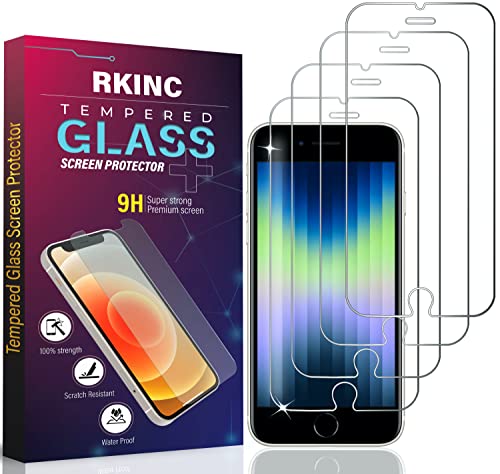 RKINC Panzer Schutz Glas [4 Stück] für iPhone 6s Plus, iPhone 6 Plus, Hartglasfolie Displayschutzfolie, 0,33 mm [lebenslangeGarantie] [kratzfest] [splitterfrei] [blasenfrei] von RKINC