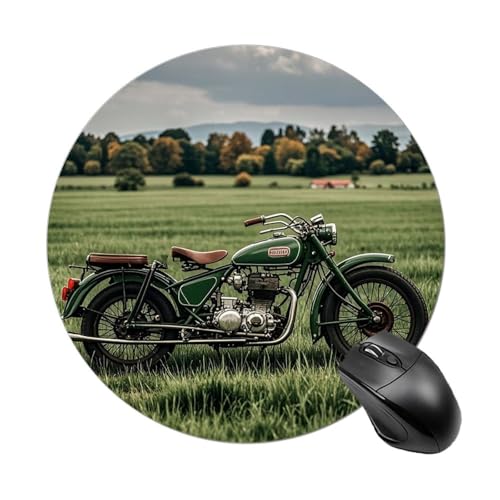 Rundes Mauspad mit Motorrädern auf grünem Gras, rutschfeste Gummiunterseite, kleines Mauspad, wasserdichtes Mauspad für Computer, Laptop, 20 x 20 cm Rundes Mauspad mit Motorrädern auf grünem Gras, rutschfeste Gummiunterseite, kleines Mauspad, wasserdichtes Mauspad für Computer, Laptop, 20 x 20 cm von RKJVB