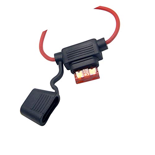 RKURCK 16 AWG Kupferdraht-Inline-Sicherungshalter für Auto-Flachsicherung, wasserdicht mit 10-A-Sicherung RKURCK 16 AWG Kupferdraht-Inline-Sicherungshalter für Auto-Flachsicherung, wasserdicht mit 10-A-Sicherung von RKURCK