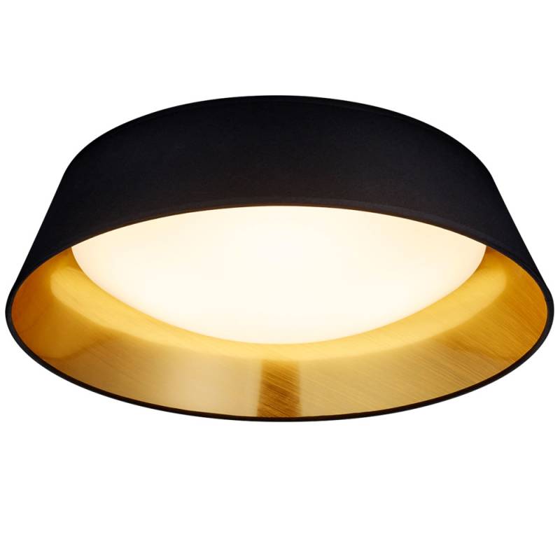 LED Deckenleuchte, schwarz gold, Textil, 45 cm, PONTS von RL