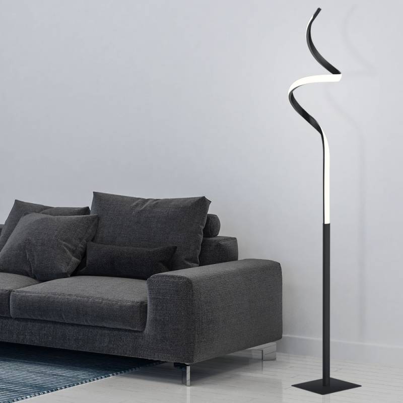 LED Stehleuchte, schwarz matt, Touchdimmer, H 145 cm, COURSE von RL