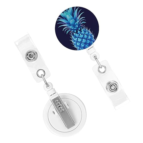 Ausziehbarer Ausweishalter, niedlicher Krankenpflege-Ausweishalter, robuster Ausweishalter mit Schlüsselanhänger, blaue Ananas-Ausweishalter, zum Anklippen, für Büroangestellte, Ärzte Ausziehbarer Ausweishalter, niedlicher Krankenpflege-Ausweishalter, robuster Ausweishalter mit Schlüsselanhänger, blaue Ananas-Ausweishalter, zum Anklippen, für Büroangestellte, Ärzte von RLDOBOFE