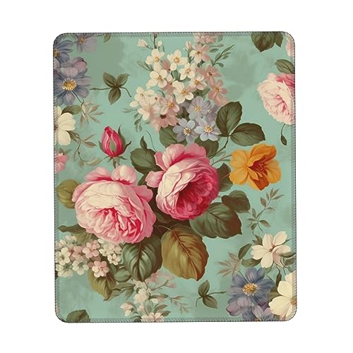 Mauspad mit Vintage-Blumenmuster, Gaming-Mauspad, personalisierbar, rutschfest, Computer-Mauspad für Büro, 17,8 x 21,8 cm Mauspad mit Vintage-Blumenmuster, Gaming-Mauspad, personalisierbar, rutschfest, Computer-Mauspad für Büro, 17,8 x 21,8 cm von RLDOBOFE