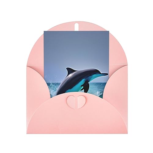 RLDOBOFE Grußkarten mit Delfindruck, Einladungskarten mit Umschlägen, halbgefaltetes Kartonpapier für Hochzeiten, Geburtstagsfeiern, 10,2 x 15,2 cm RLDOBOFE Grußkarten mit Delfindruck, Einladungskarten mit Umschlägen, halbgefaltetes Kartonpapier für Hochzeiten, Geburtstagsfeiern, 10,2 x 15,2 cm von RLDOBOFE