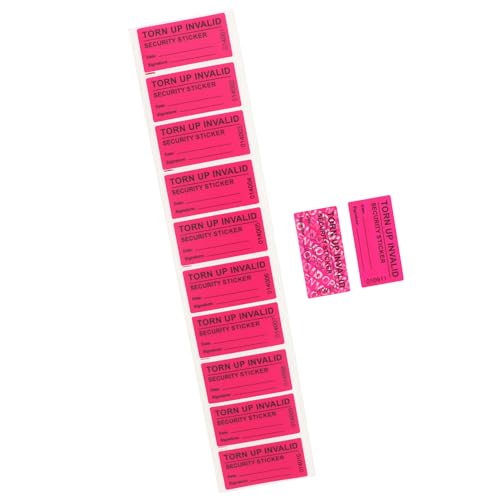 RLSYM 100Pcs Tamper Evident Security Labels 1x2 inch Red No Transfer No Damage to Protected Item Tamper Proof Stickers Safety Torn up Invalid Seals Tape (Red) (Red) von RLSYM
